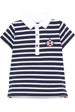 PATACHOU Playera tipo polo con rayas estampadas