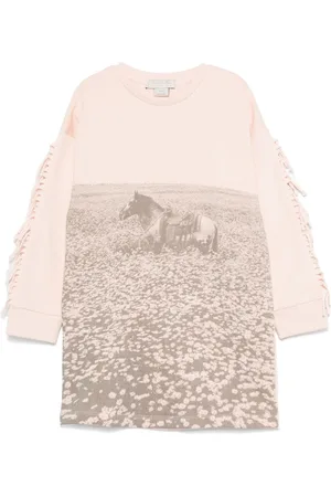 Stella McCartney Vestido con estampado gráfico