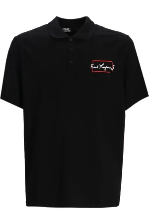Karl Lagerfeld Playera tipo polo con estampado gráfico