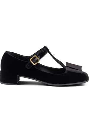 Prada Zapatillas de terciopelo con tacón de 35mm
