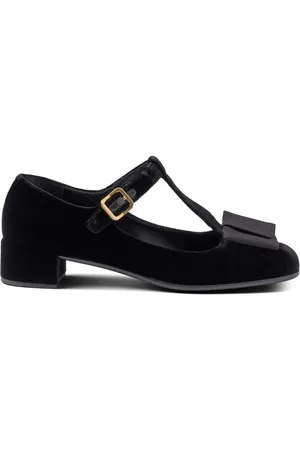 Prada Zapatillas de terciopelo con tacón de 35mm