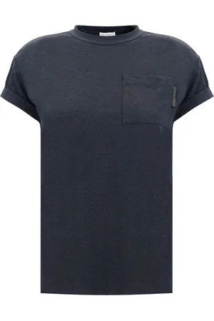 Brunello Cucinelli Playera con bolsillo de parche