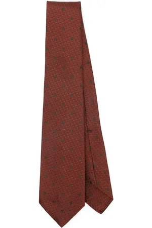 BARBA Corbata con motivo cuadrados en jacquard
