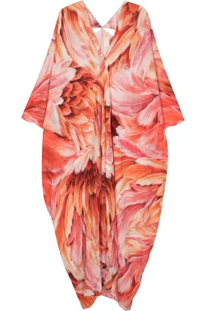 Roberto Cavalli Vestido con estampado Plumage