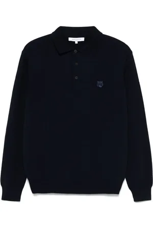 Maison Kitsuné Playera tipo polo de tejido fino