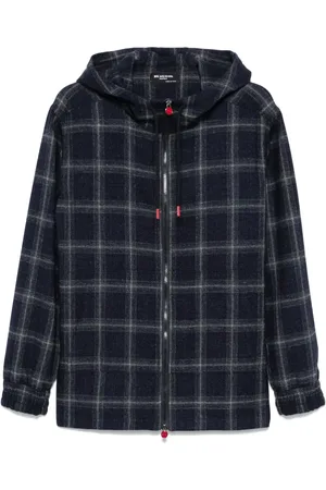 Kiton Chamarra con cuadros estampados