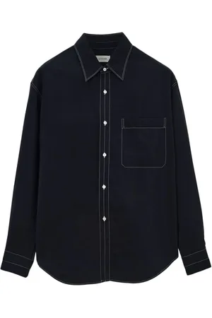 LEMAIRE Camisa con botones en contraste