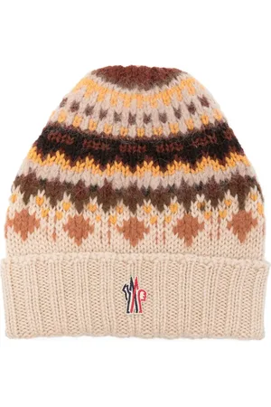 Moncler Gorro tejido con logo en intarsia