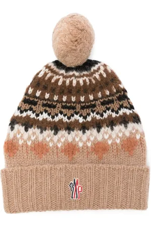 Moncler Gorro tejido con logo en intarsia