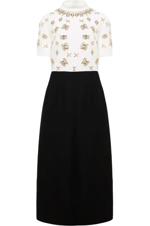 DICE KAYEK Vestido midi con detalles de cristal