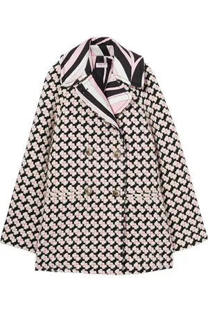 Puccini Abrigo de tweed con estampado Iride