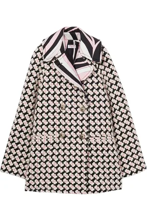 Puccini Abrigo de tweed con estampado Iride