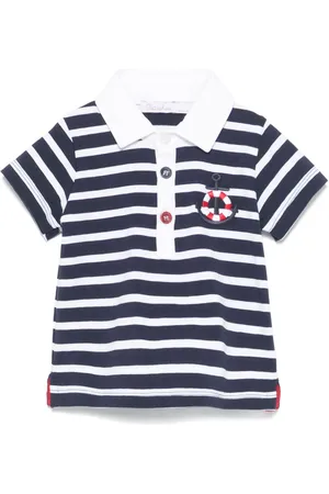 PATACHOU Playera tipo polo con rayas estampadas