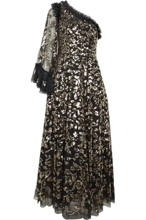 Needle & Thread Vestido midi Falling Leaves