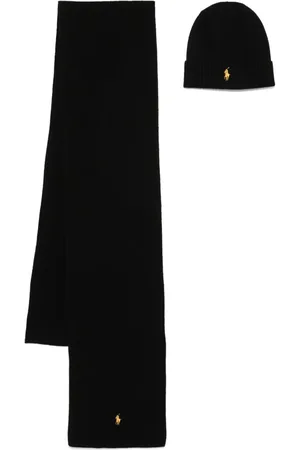 Ralph Lauren Set de mascada con logo bordado