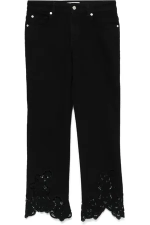 Ermanno Firenze Pantalones con detalle de encaje
