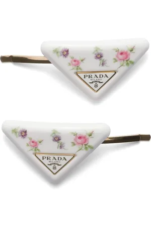 Prada Set de dos broches para el cabello con estampado floral