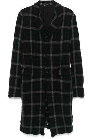 Comme des Garçons Abrigo con cuadros estampados