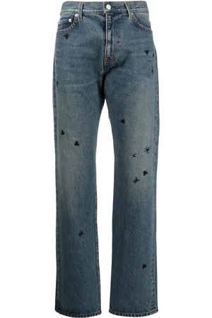 UNDERCOVER Jeans rectos con diseño bordado