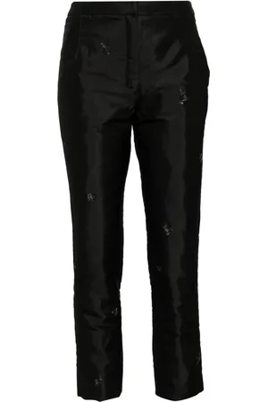 SHIATZY CHEN Pantalones rectos con bordado floral