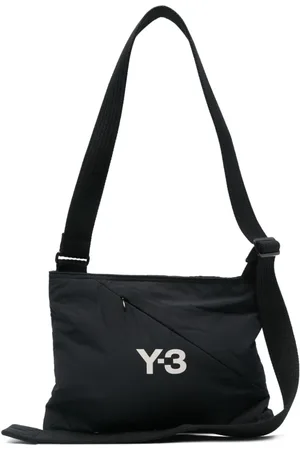 Y-3 Mochila tipo mensajero con logo estampado