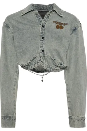 Musium Div. Camisa corta de mezclilla