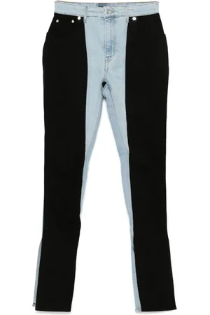 MUGLER Skinny jeans con diseño de dos tonos
