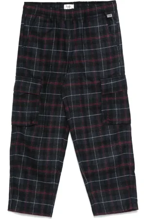 Il gufo Pantalones cargo con motivo de cuadros