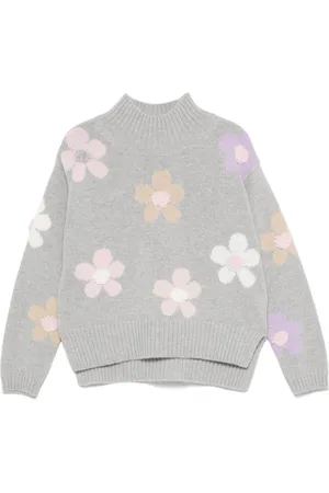 Il gufo Suéter con motivo floral