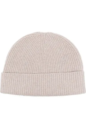 Sunspel Gorro de cachemira tejido de canalé