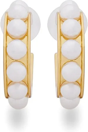 Kenneth Jay Lane Aretes con detalle de perla