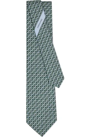 Salvatore Ferragamo Corbata de seda con estampado de cuerda