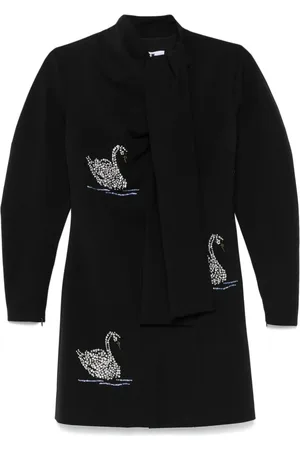 Msgm Vestido corto con motivo de cisne