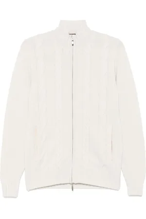 Doriani Cashmere Cárdigan en tejido de ochos