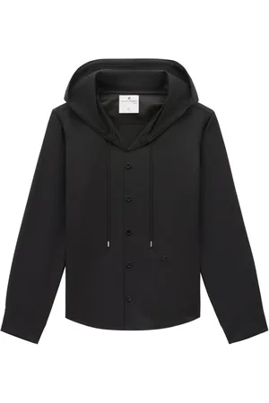 Courrèges Camisa de sarga con capucha