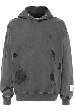 Musium Div. Hoodie con efecto envejecido