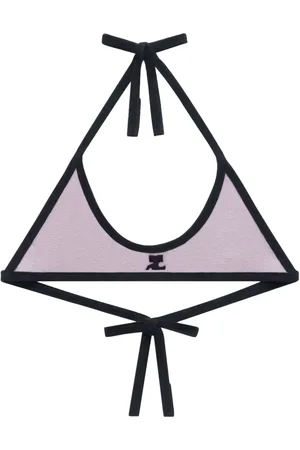 Courrèges Bralette con ribete en contraste