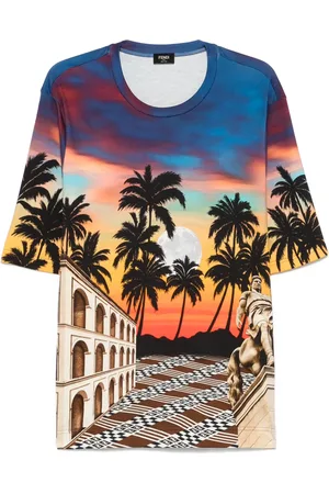 Fendi Playera con estampado Summer in Roma