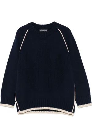 Emporio Armani Suéter con ribete en contraste