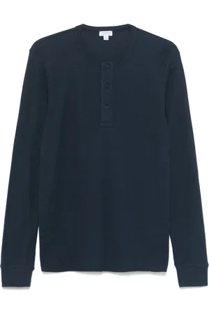 Sunspel Playera Waffle Henley