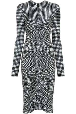 Norma Kamali Vestido midi manga larga con cuello en V