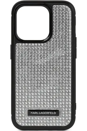 Karl Lagerfeld Funda para iPhone 16 Pro con detalles de strass
