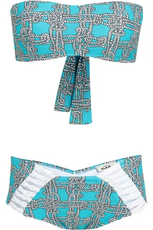 AMIR SLAMA Bikini con estampado gráfico