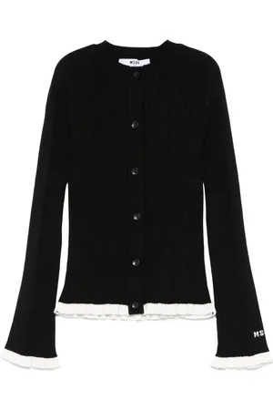 Msgm Cárdigan tejido de canalé