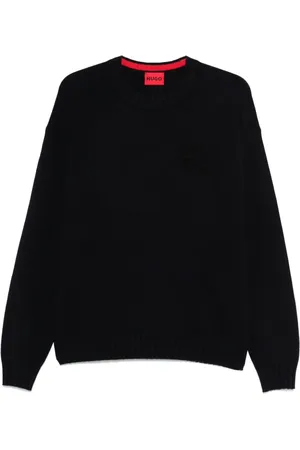 HUGO BOSS Suéter con logo en intarsia