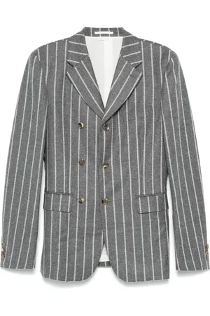 Comme des Garçons Blazer con rayas diplomáticas estampadas