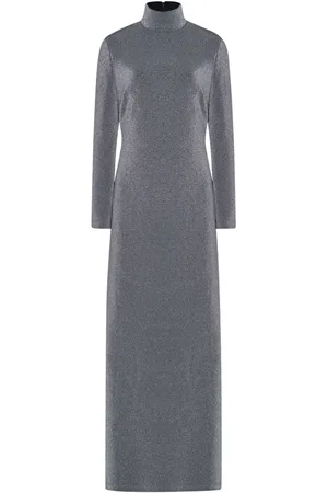 ROSETTA GETTY Vestido largo con efecto metalizado