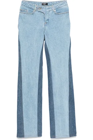 MUGLER Jeans rectos con diseño bicolor