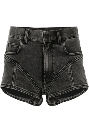 MUGLER Shorts de mezclilla con dos materiales