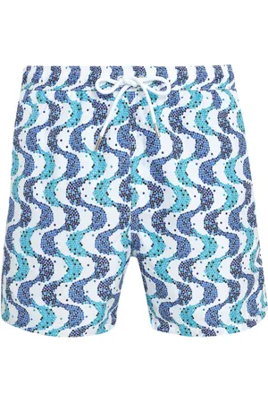 AMIR SLAMA Shorts de playa con ondas estampadas